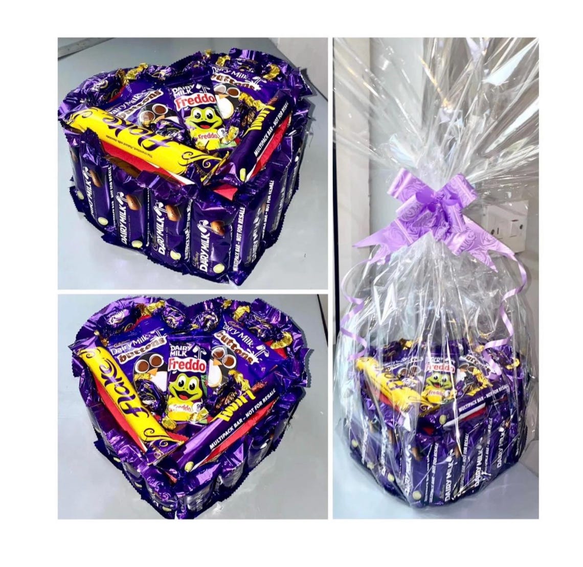 Chocolate Cadburys Dairy Milk Flake Twirl Fredo Heart Bouquet Gift ...