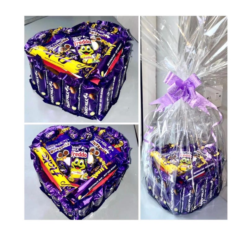 Chocolate Cadburys Dairy Milk Flake Twirl Fredo Heart Bouquet Gift ...