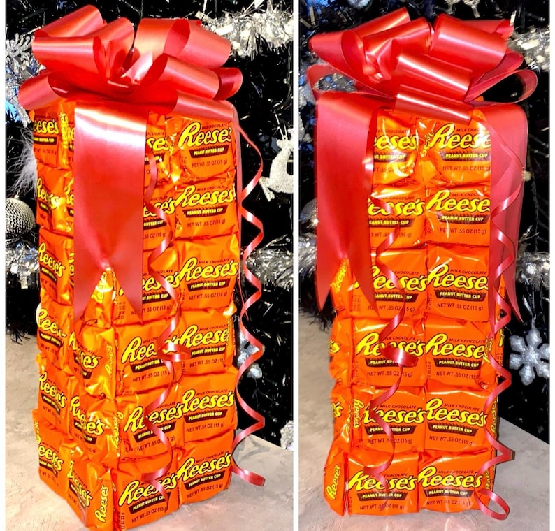 1FT Chocolate Bar Tower Reeses Peanut Bouquet Cups Gift Valentines ...