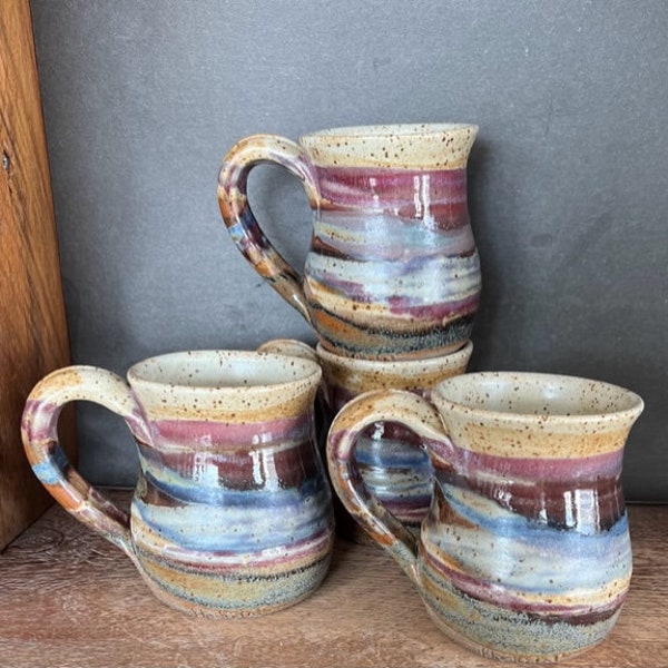 Handmade pottery stoneware mug 16 oz Klickitat design