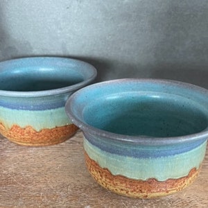 Small Bowls Teal and Brown design image 2