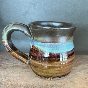 Handmade mug Stoneware pottery 13 oz New Lava