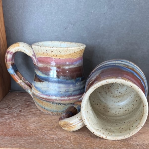 Handmade pottery stoneware mug 13 oz Klickitat design