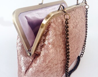 blush evening purse
