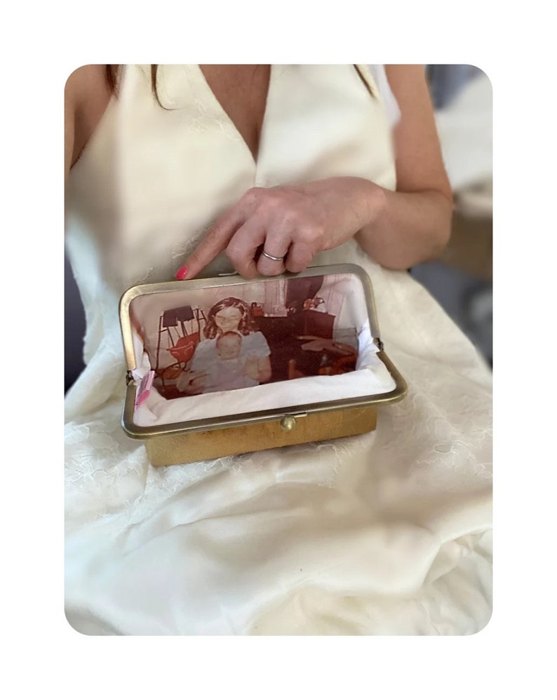 Photo Bridal Purse Gift for Mom from Bride Gift from Daughter Bridesmaid Gifts Custom Wedding Mother In-Law Gift Thank You Gift image 1