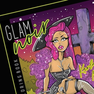 Glam Noir Coloring Book PDF Downloadable Coloring Book