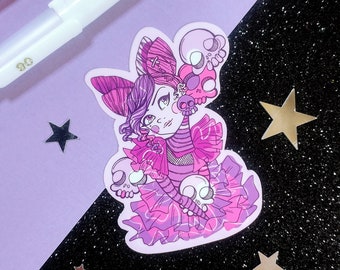 Pastel Goth Spooky Girl Sticker