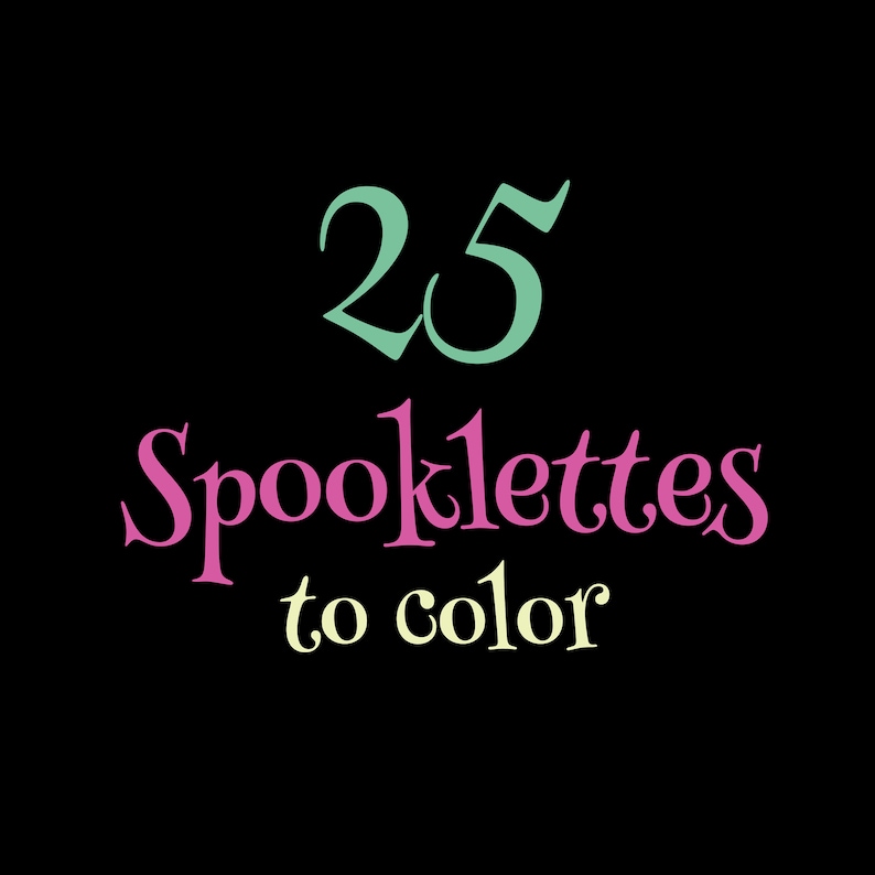 Spooklettes Volume 1 PDF Downloadable Coloring Book image 3