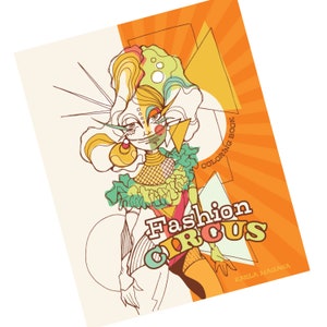 Fashion Circus PDF Downloadable Coloring Book