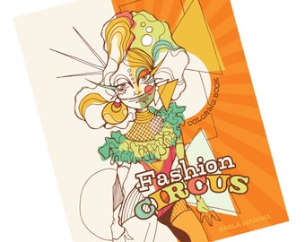 Fashion Circus PDF Downloadable Coloring Book