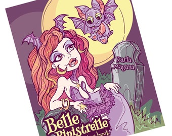 Belle Pipistrelle Spooklettes PDF Downloadable Coloring Book