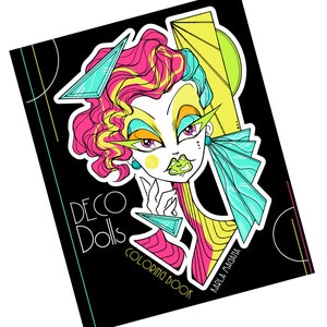 Deco Dolls PDF Downloadable Coloring Book