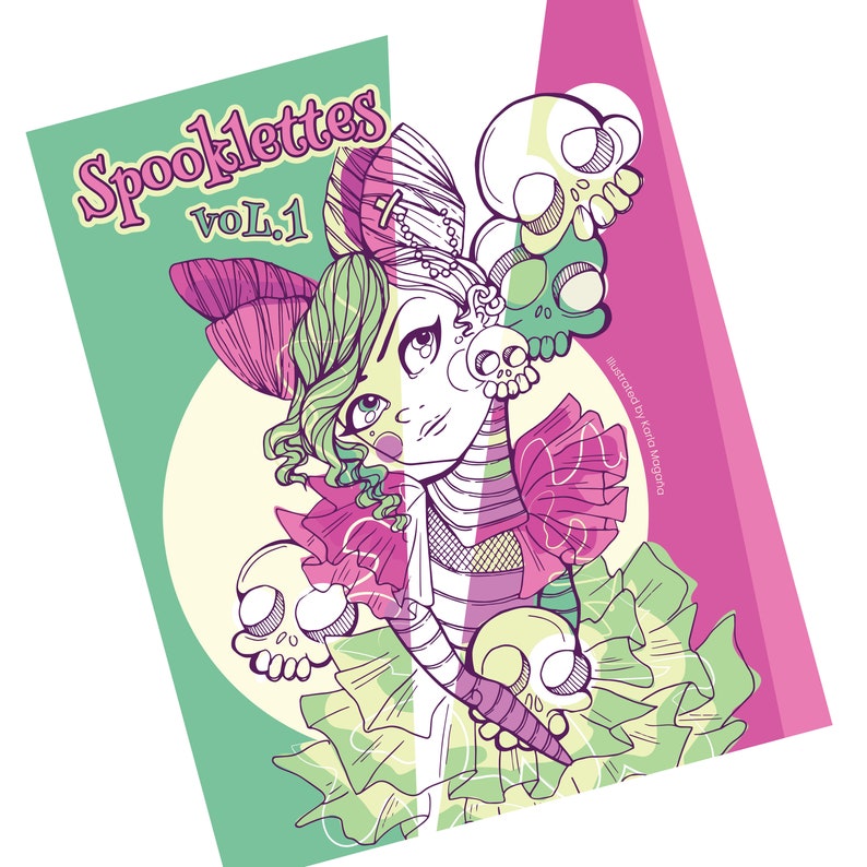 Spooklettes Volume 1 PDF Downloadable Coloring Book image 1