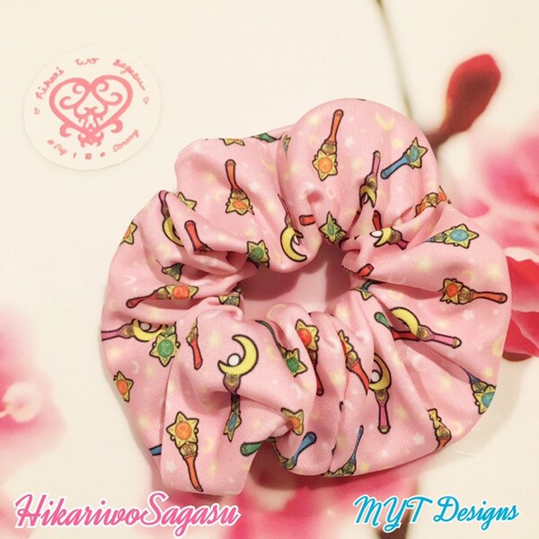 Pink magic Wands Themed Scrunchie
