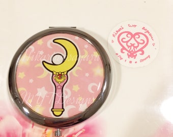 Cresent Moon Wand Compact Mirror