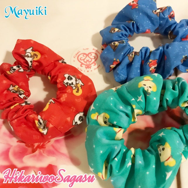 Animal Crossing Inspired Friends Scrunchies