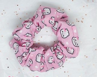 Pink Steamie Dumpling Handmade Scrunchie
