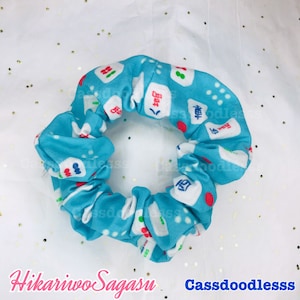 Mahjong time! Handmade Scrunchie