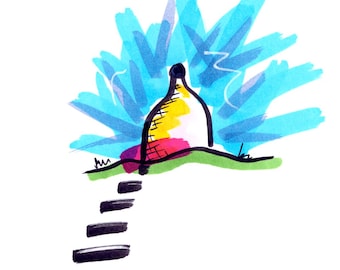 Up to White Nancy, Gritstone Trail Art Print