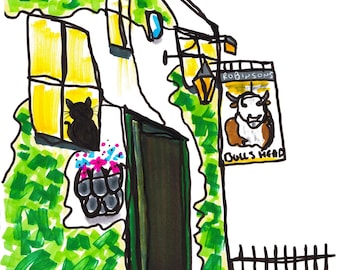 Bulls Head Pub, Kerridge, Cheshire - Travel Wall Art for Home or Office