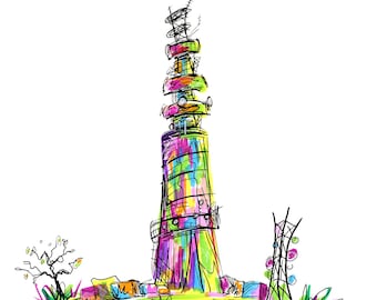 Sutton Common BT Tower, Gritstone Trail Art Print