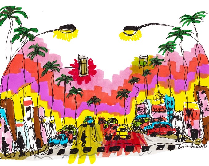 Featured listing image: Sunset Strip, Los Angeles, USA Art Print