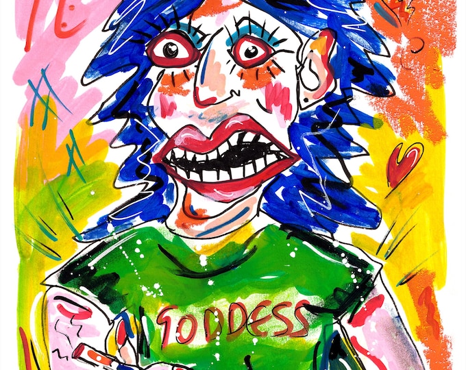 ORIGINAL 'Goddess', Neo-Expressionist Style Painting