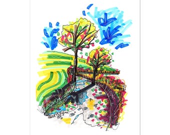 Tree on Oakenbank Lane, Rainow, Peak District - Travel Wall Art for Home or Office