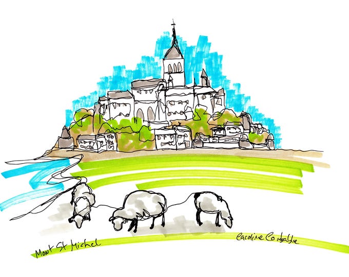 Mont Saint-Michel, Normandy, France Art Print