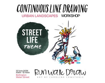 Continuous Line Drawing Workshop | URBAN LANDSCAPES (Street Life) | Bollington 13th June 2026