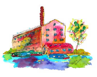 Hovis Mill, Macclesfield, Cheshire - Travel Wall Art for Home or Office