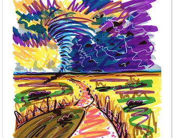 Tornado Alley, USA - Travel Wall Art for Home or Office