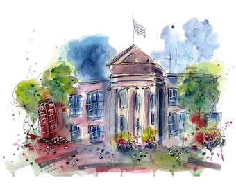 Macclesfield Town Hall, Cheshire - Travel Wall Art for Home or Office