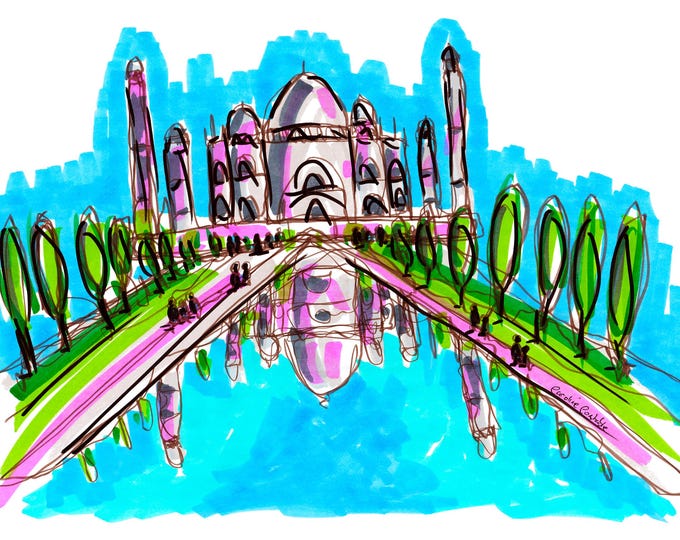 Taj Mahal, Agra, India Wall Art Print