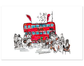 Bus Bar, Classic Car Boot Sale, Media City, Manchester 2024 - Wall Art for Home or Office