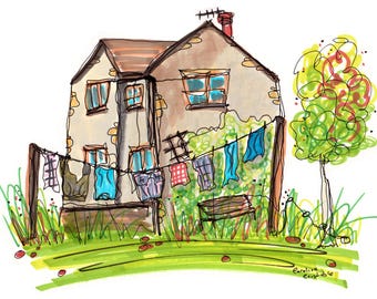 Washing Day, Rainow, Peak District - Travel Wall Art for Home or Office