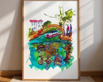 What Lies Beneath - Canal Art Print