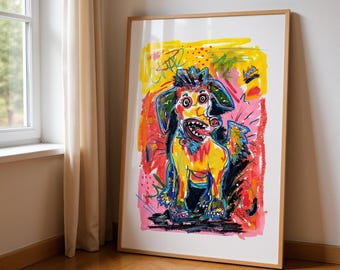 Chaz: Neo-Expressionist Dog Art Print