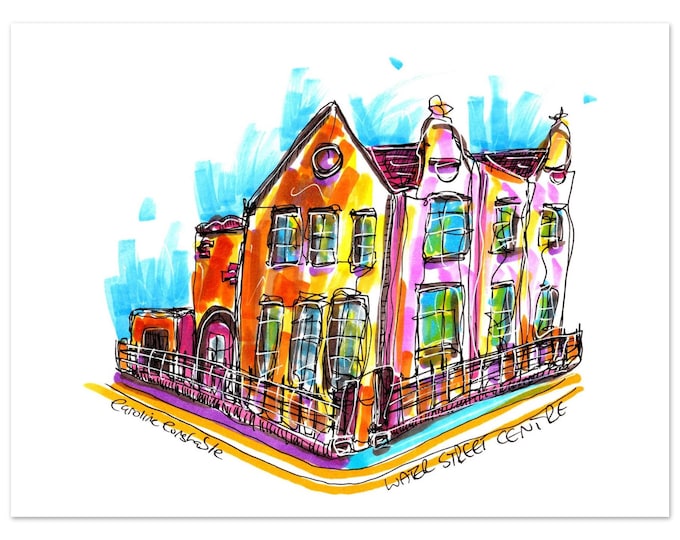 Water Street Centre, Bollington, Cheshire Art Print