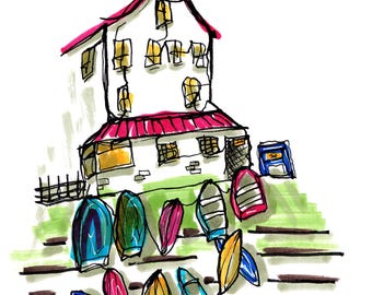 Runswick Bay, Yorkshire Art Print