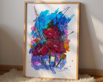 Silent Poppies: VE Day 80th Anniversary Art Print