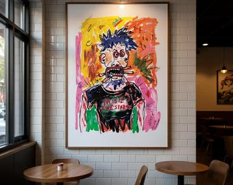 Twisted Firestarter: Neo-Expressionist Art Print