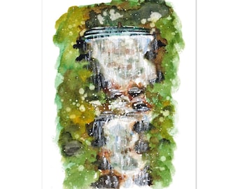 Waulkmill Waterfall, Rainow, Peak District - Travel Wall Art for Home or Office