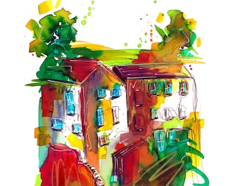 Torr Vale Mill View, New Mills, Peak District Art Print