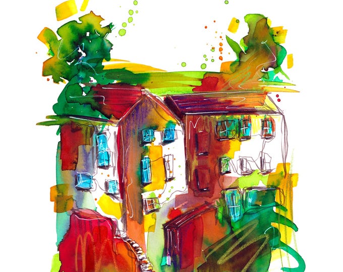 Torr Vale Mill View, New Mills, Peak District  Art Print