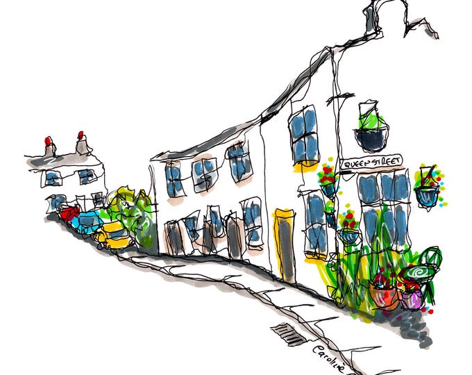 Queen Street, Bollington, Cheshire Art Print