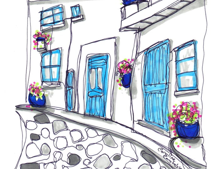 Magical Mykonos, Greece Art Print