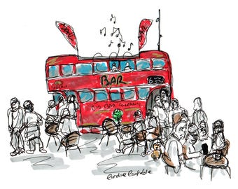 Bus Bar, Classic Car Boot Sale, Media City, Manchester 2024 - Wall Art for Home or Office