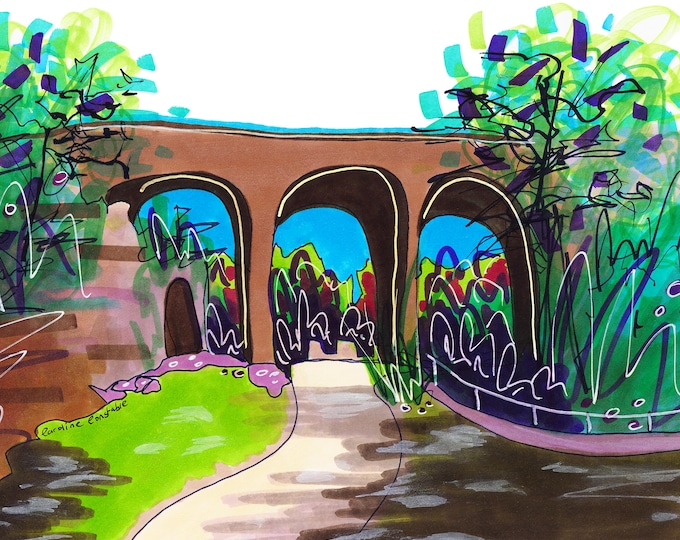 Torrs Riverside Park, New Mills, Peak District Art Print