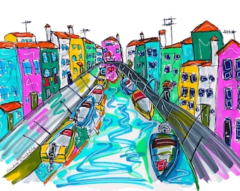 Burano, Italy - Travel Wall Art for Home or Office
